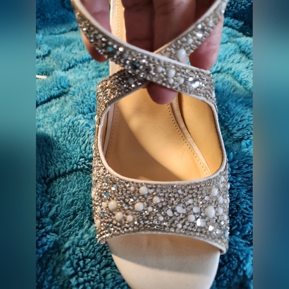 Betsey Johnson Rhinestone Embellished Heels size 7.5 - Picture 13 of 13